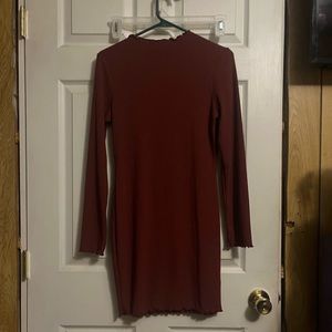 Long sleeve burgundy dress size large